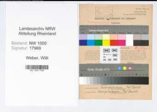 Entnazifizierung Willi Weber, geb. 20.06.1912 (Reichsbahninspektor)