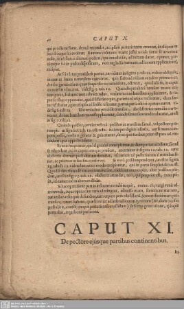 Caput XI. De pectore eiusque partibus continentibus