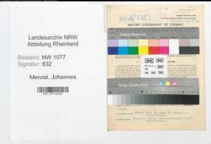Entnazifizierung Johannes Menzel , geb. 21.05.1905 (Polizist)