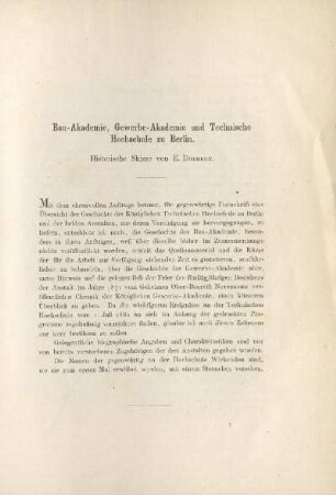 Bau-Akademie, Gewerbe-Akademie und Technische Hochschule zu Berlin