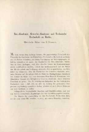 Bau-Akademie, Gewerbe-Akademie und Technische Hochschule zu Berlin