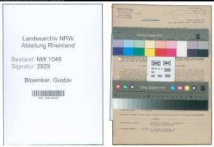 Entnazifizierung Gustav Bloemker , geb. 16.02.1890 (Kaufmann)