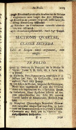 Classis Secunda.