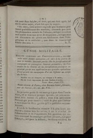 Génie Militaire.