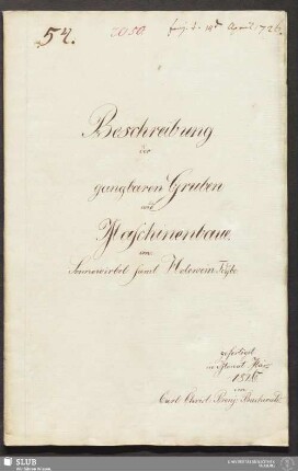 Beschreibung der gangbaren Gruben und Maschinenbaue, von Sonnewirbel samt Holewein Fdgbe - 18.6702 4.