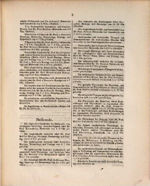 Verzeichnis der Vorlesungen. 1854, SH