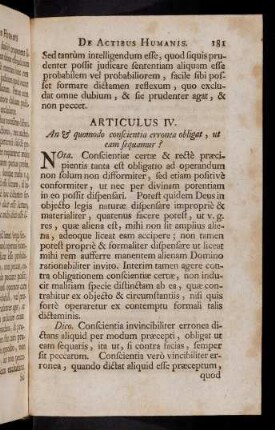 181-189, Articulus IV