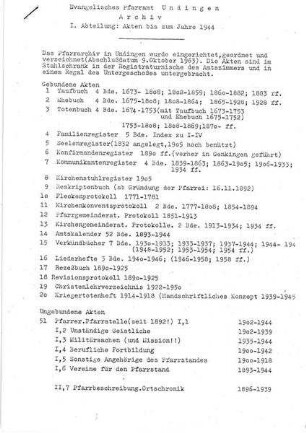 Archivinventar 1963