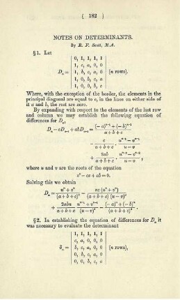 Notes on determinants.