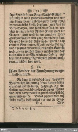 §. 24. Was ihm gey der Annehmung vorgehalten wird