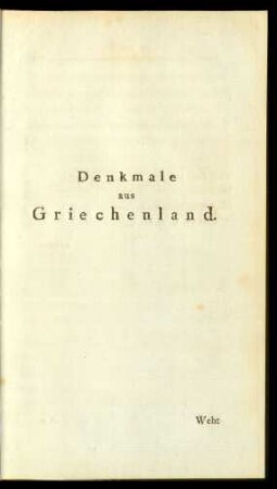 Denkmale aus Griechenland