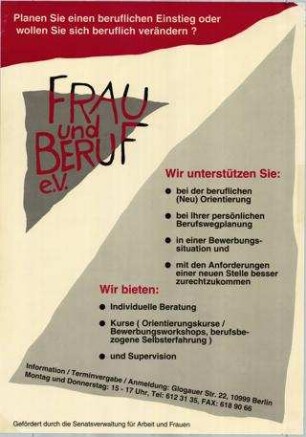 Planen Sie einen beruflichen Einstieg oder wollen Sie sich beruflich verändern?
