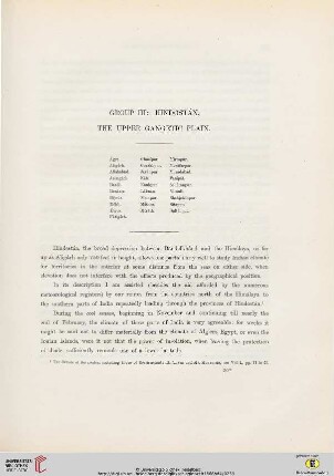Group III, Hindostan, The Upper Gangetic Plain