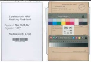 Entnazifizierung Ernst Niederastroth , geb. 13.04.1905 (Schuhmacher)