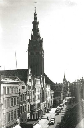 Elbing, Nikolaikirche : Elbing (Elblag/Polen). Stadtpfarrkirche St. Nikolai. Blick von Südwesten