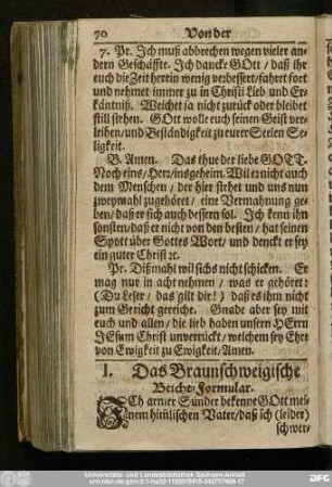 I. Das Braunschweigische Beicht-Formular.