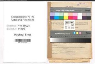 Entnazifizierung Ernst Hoehne, geb. 14.12.1901 (Revisor)