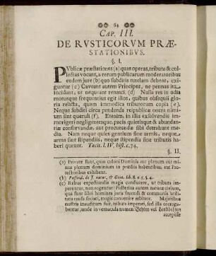 Cap. III. De Rusticorum Præstationibus.