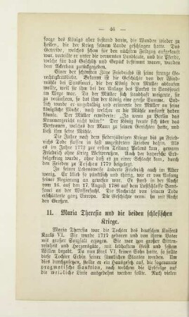 11. Maria Theresia und die beiden schlesischen Kriege