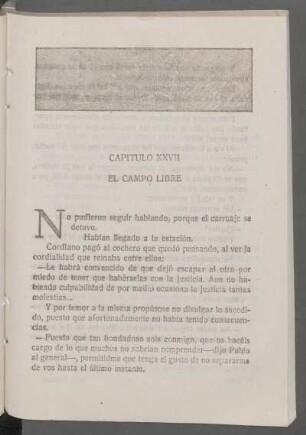 Capítulo XXVII - El campo libre