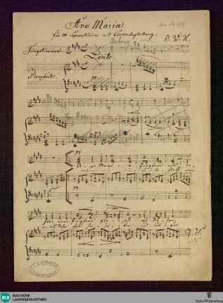 Ave Maria - Don Mus.Ms. 879 : Coro femminile, pf; E; StrK 197/2