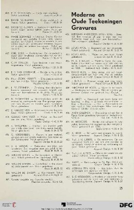 Moderne en oude teekeningen gravures (Nr. 482-517)