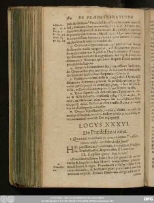 Locus XXXVI. De Praedestinatione.