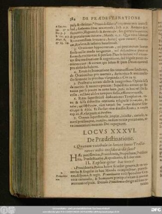 Locus XXXVI. De Praedestinatione.