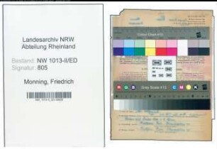 Entnazifizierung Friedrich Monning , geb. 19.02.1907 (Studienrat)