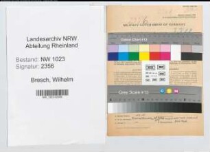 Entnazifizierung Wilhelm Bresch , geb. 07.01.1894 (Oberzollinspektor)