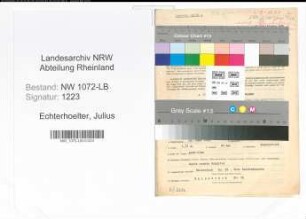 Entnazifizierung Julius Echterhoelter , geb. 14.06.1895 (Betriebsfuehrer)