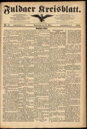 Zweite Ausgabe vom Donnerstag, den 27. März 1902.