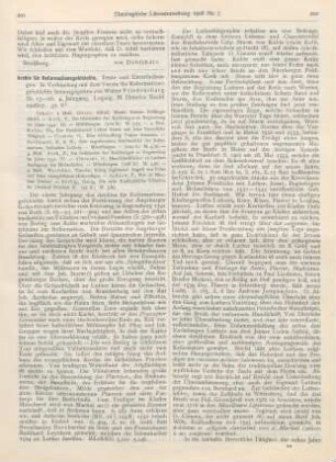 201-204 [Rezension] Friedensburg, Walter (Hrsg.), Archiv für Reformationsgeschichte. Texte und Untersuchungen. Nr. 13 - 16, 4. Jahrg