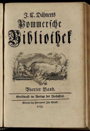 4: J. C. Dähnerts Pommersche Bibliothek