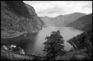 Flåm: Aurlandfjord, von oben