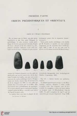 Première Partie: Objets préhistoriques et orientaux
