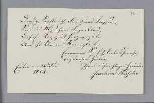 Joachim Hasche. – Eutin, 24.06.1814