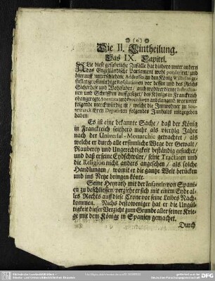 Die II. Eintheilung