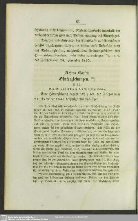 Achtes Kapitel. Hinterziehung