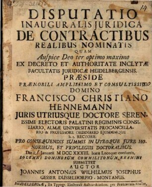 Disp. ... de contractibus realibus nominatis