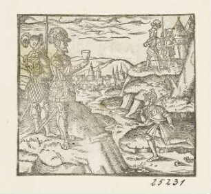 Sauls Becher, aus: Ambrosius Lobwasser, "Biblia / Darinnen die Summarien aller Capittel der gantzen heiligen Schrifft", Leipzig 1584
