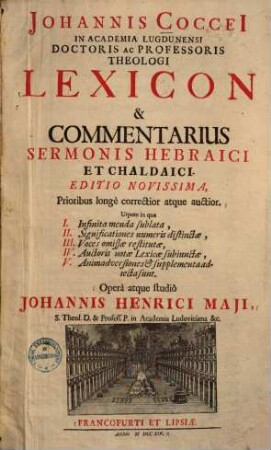 Lexicon et commentarius sermonis Hebraici et Chaldaici