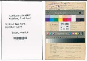 Entnazifizierung Heinrich Sauer , geb. 11.08.1894 (Steiger)