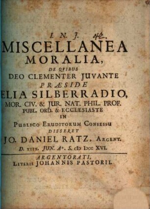Miscellanea moralia