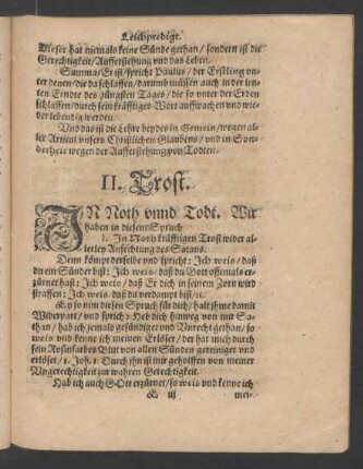 II. Trost.