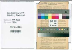 Entnazifizierung Adele Heyer , geb. 08.06.1871 ()
