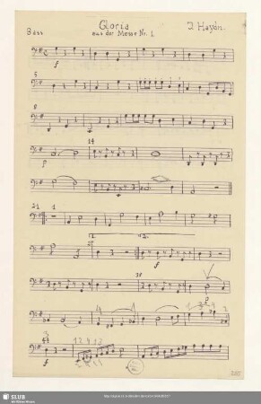 Bass [= b transp.; 4 Stimmen]