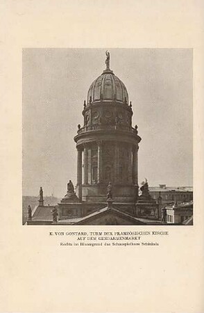 K. von Gontard, Turm der französischen Kirche auf dem Gendarmenmarkt