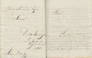 Johann Goll von Frankenstein an Karoline Luise von Baden (Amsterdam)