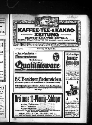 Nummer 9. 29. April 1915